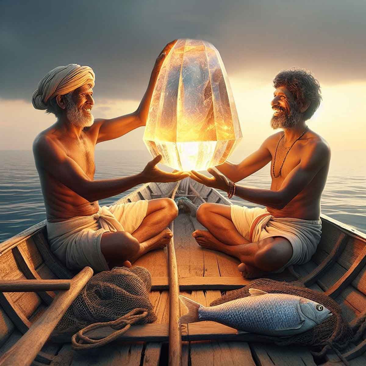 Video Of Rare 140 KG Orange Crystal Shivling Found In Fisherman's Net Goes Viral