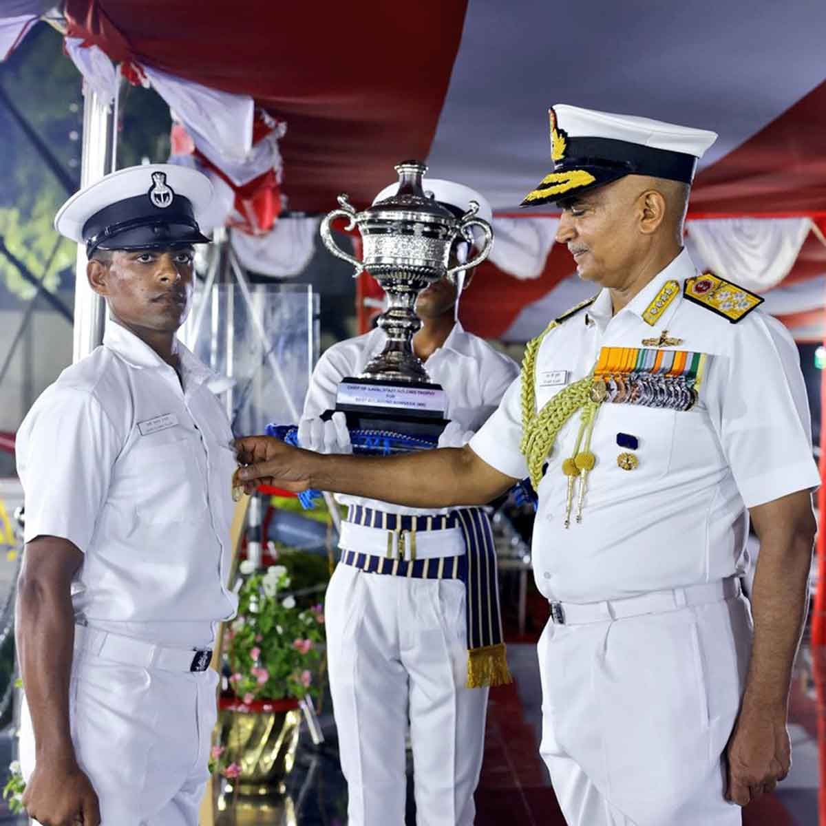 A spectacular Passing Out Parade (POP) of third batch of Agniveers (02/2023) was held at INS Chilka