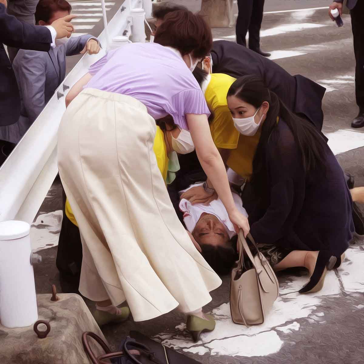 Former Japanese PM Shinzo Abe shot while delivering a speech
