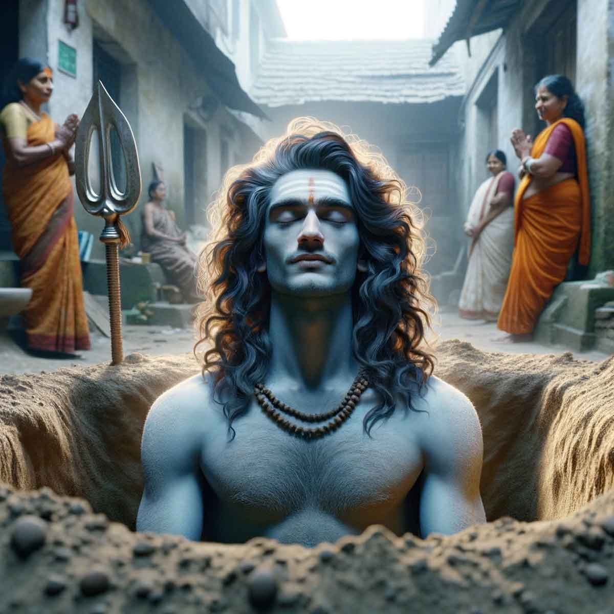 Appearance of Shivling during excavation in Shitala Dham