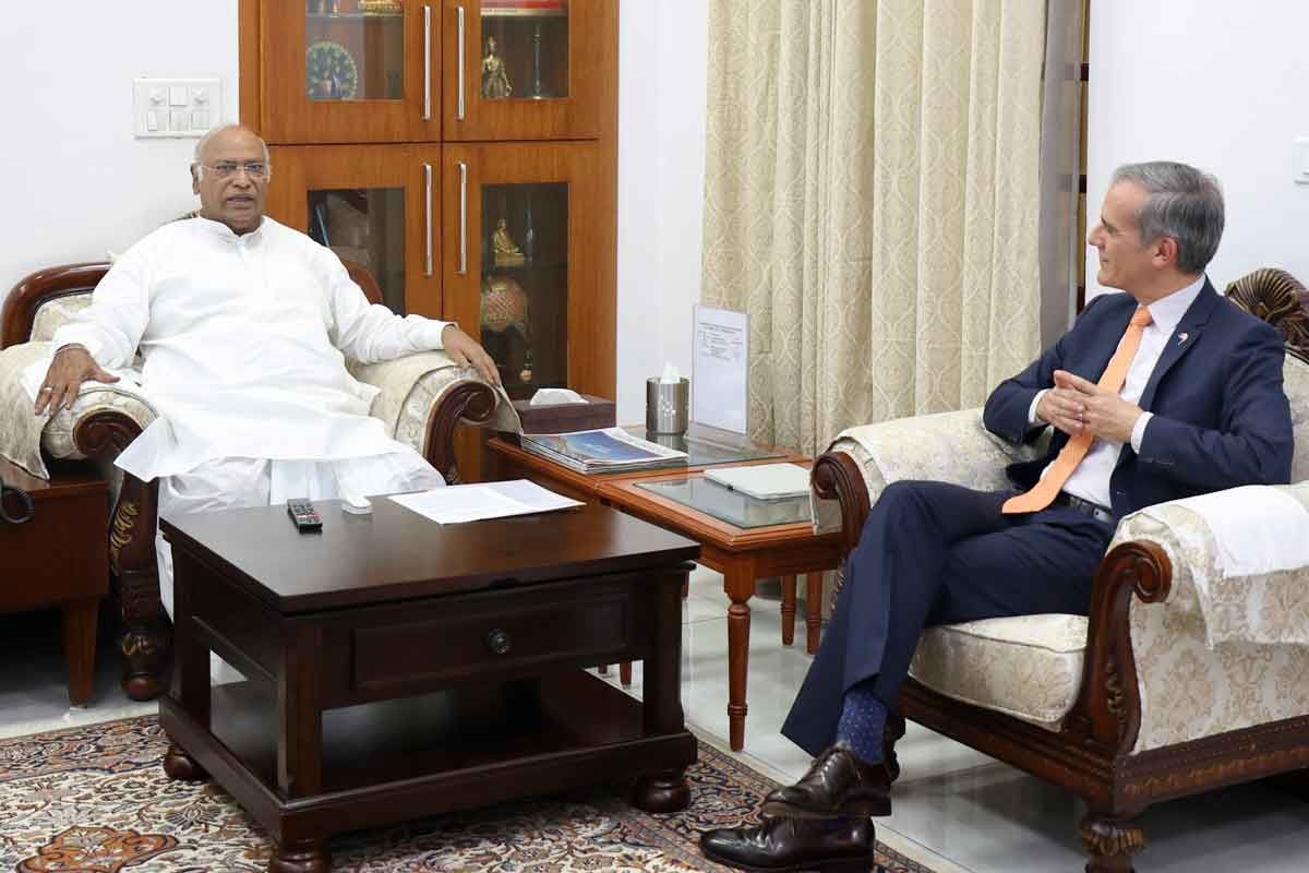 Days after meeting opposition leaders, from Owaisi to Omar Abdullah, US finally makes its way to Congress: Eric Garcetti meets Kharge