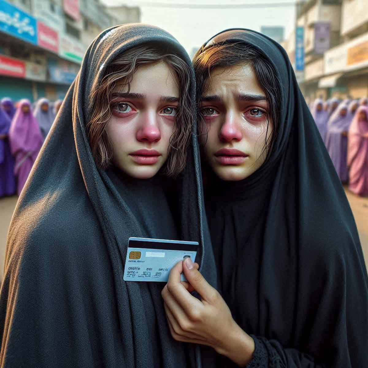 Muslim women line up outside Congress office in Lucknow demanding ‘guarantee cards’ of Rs 1 lakh promised during campaign