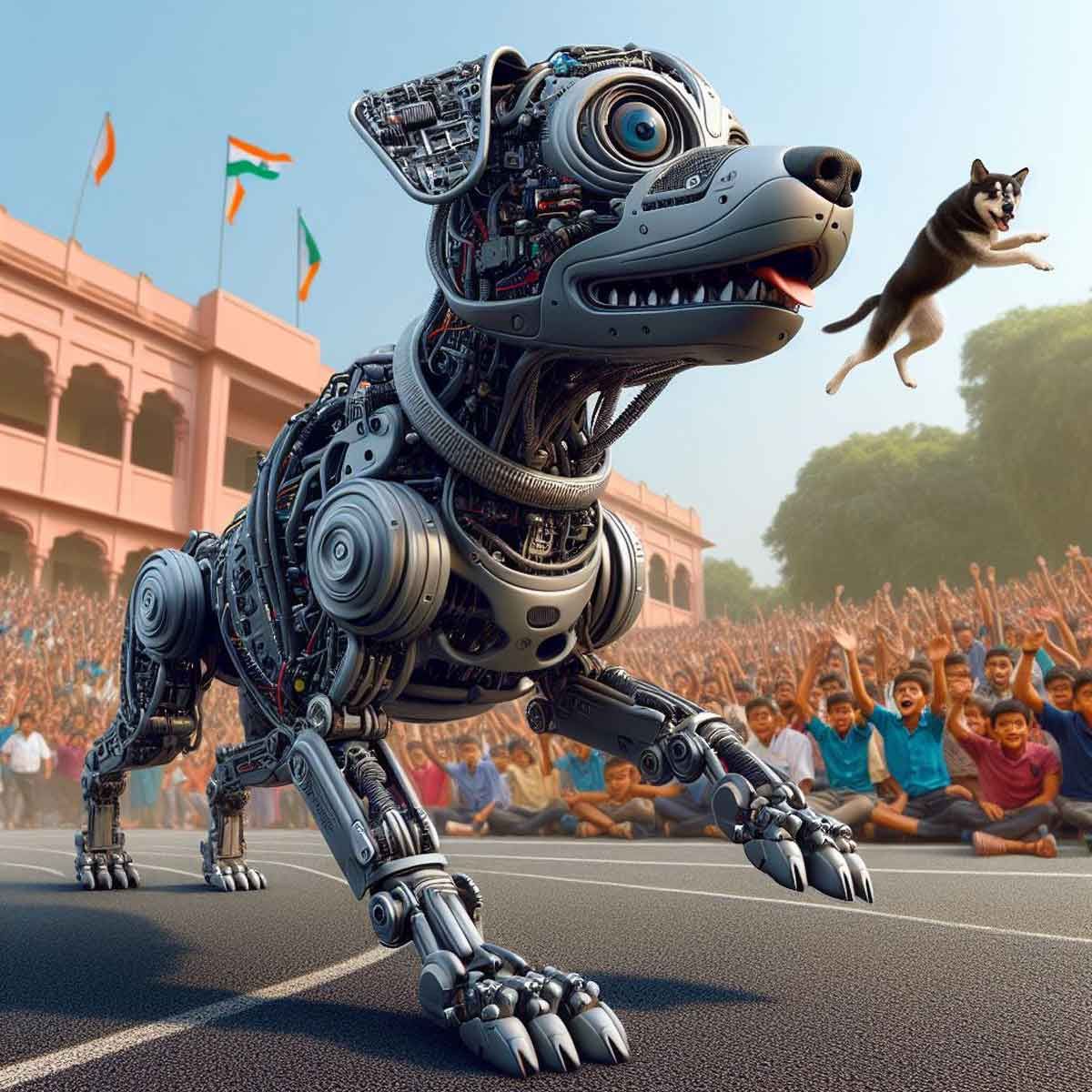 "Science Meets Reality": Stray Dog Encounters A Robot Dog At IIT Kanpur, Video Goes Viral