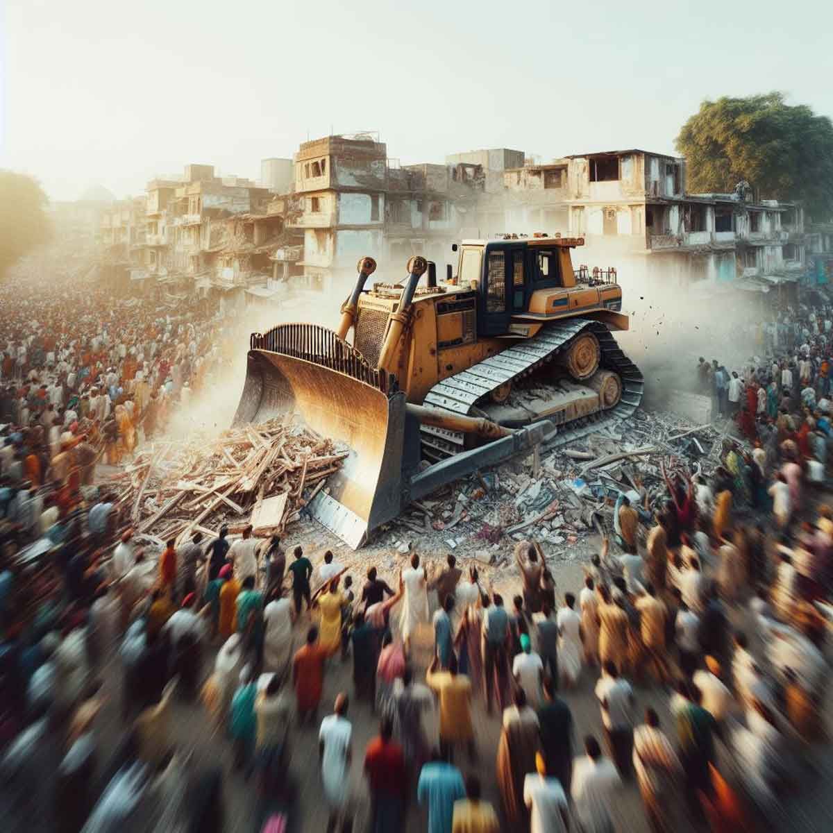Multi-floor buildings, showrooms and madrasas built on illegally occupied land: Bulldozer action in Lucknow’s Akbarnagar after CM Yogi holds meeting