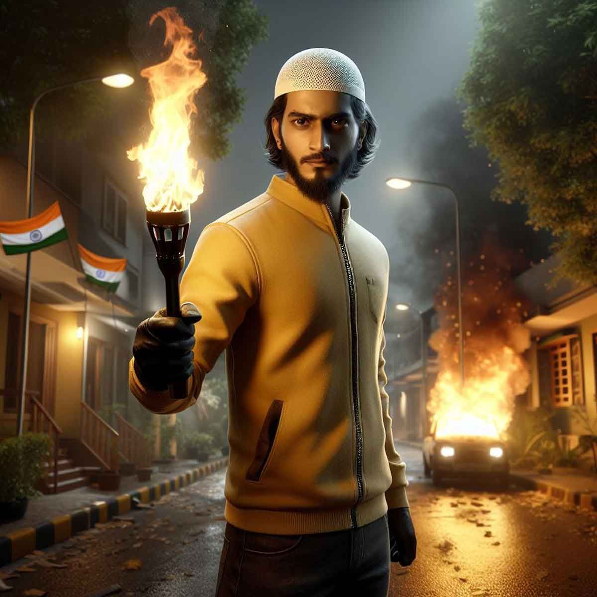 Uttar Pradesh: Drunk Zubair sets ablaze 7 cars in Agra, claims he was angry for not getting help, locals allege cars parked in houses with Saffron flags targeted